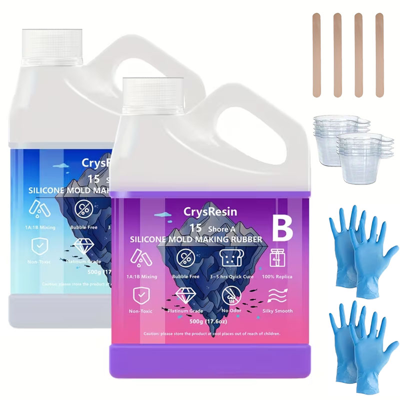 Candle Making Kit - زجاجتان سعة 500 مل من السيليكون