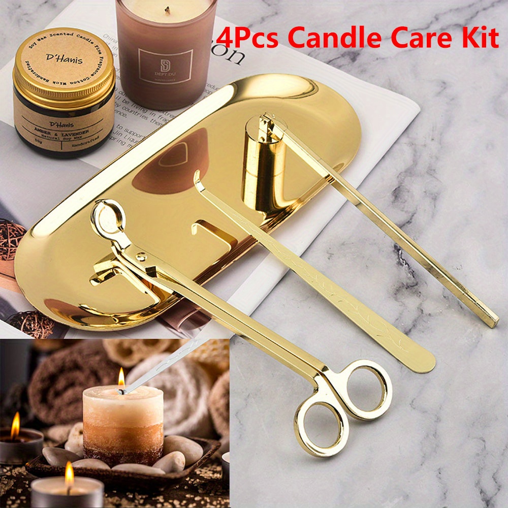 Candle Wick - 4 قطعة/المجموعة الفاخرة مجموعة العناية بالشموع