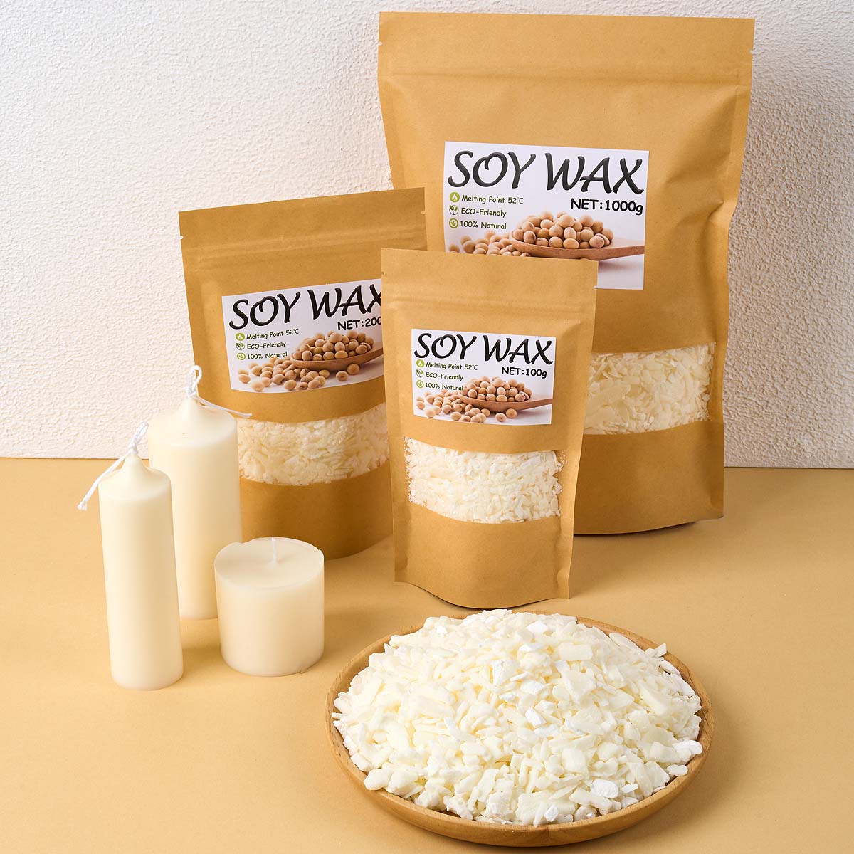 Candle Making Kit - 1 جنيه شمع الصويا الأبيض النقي