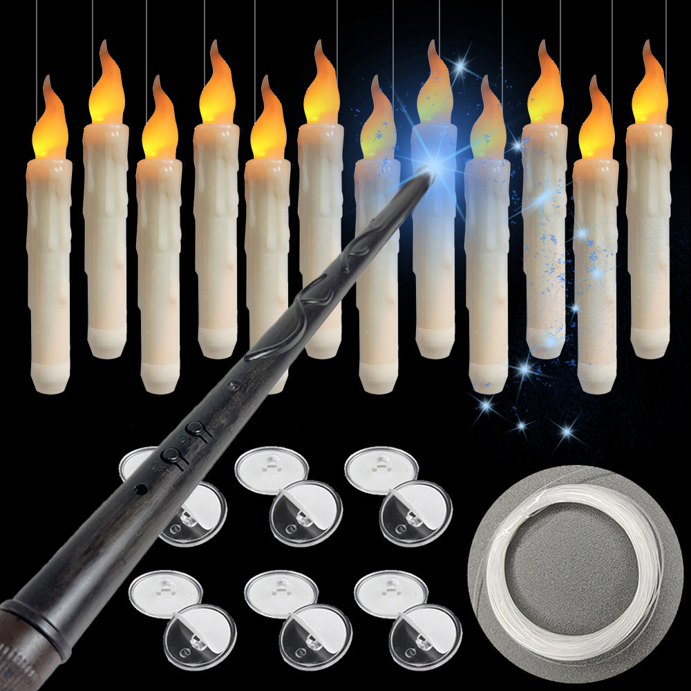 Candle Wick - شموع عاجية اللون بدون لهب مع