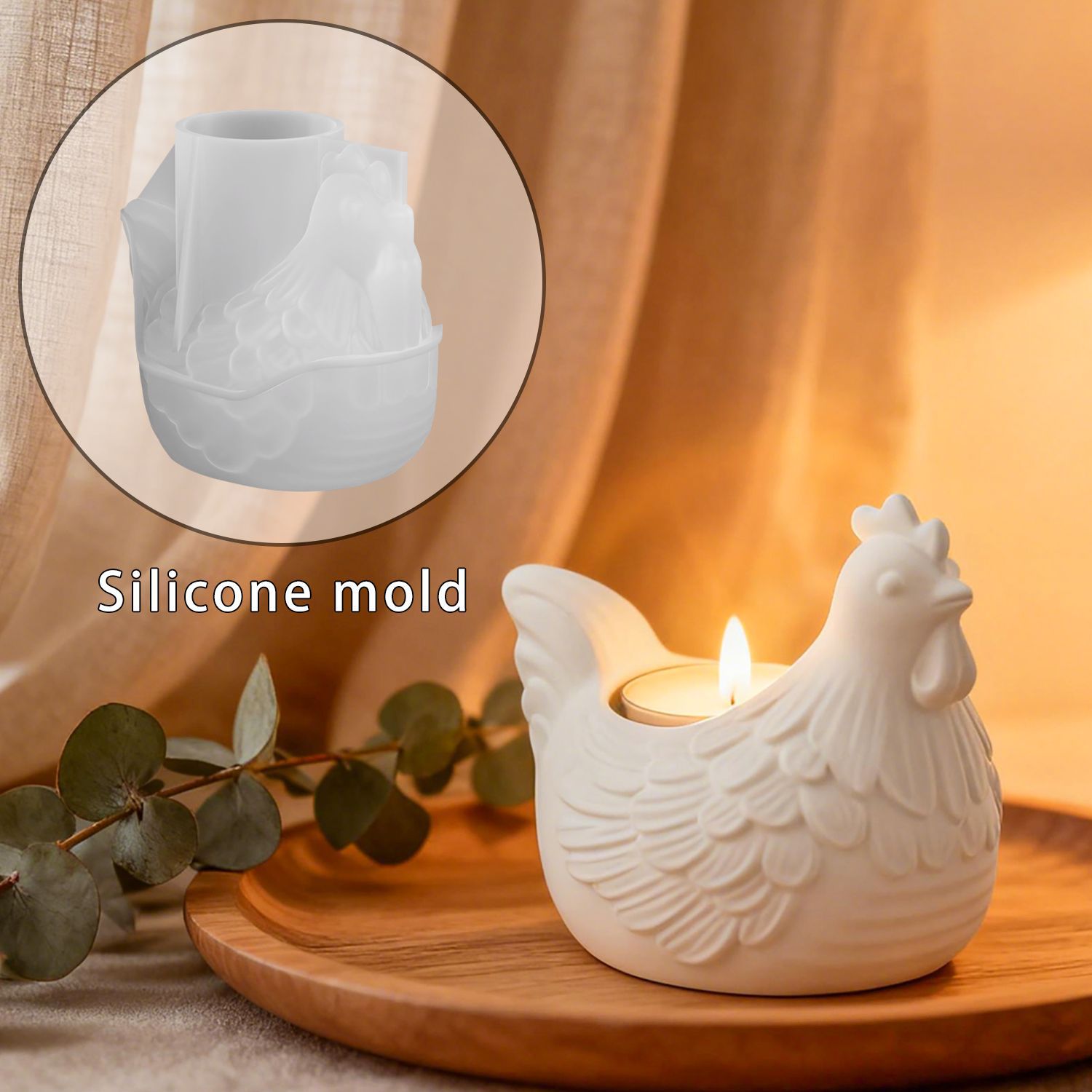 Candle Molds - DIY 3D ليتل الدجاج شمعة حامل