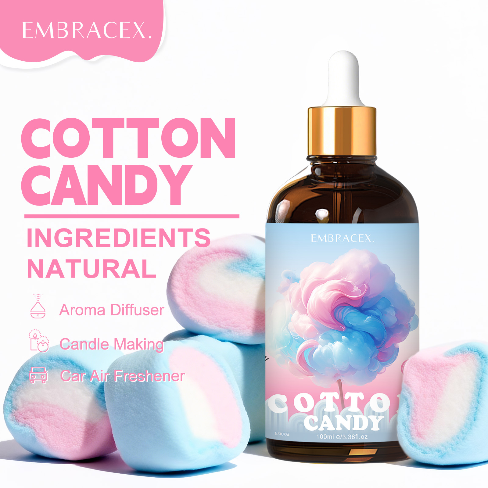 زيت عطري برائحة حلوى القطن 100 - مراجعة Candle Fragrance وسعره