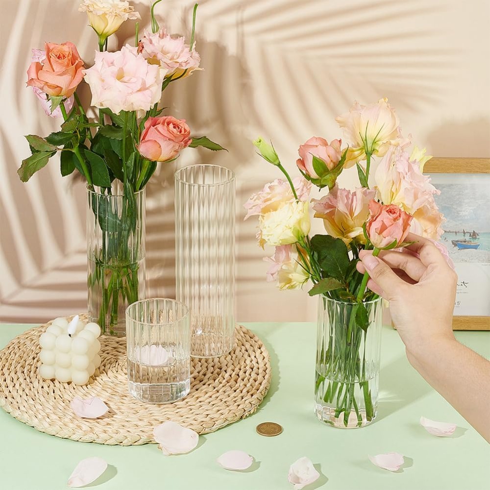 4 حجم المزهريات اسطوانة زجاجية - مراجعة Candle Containers وسعره