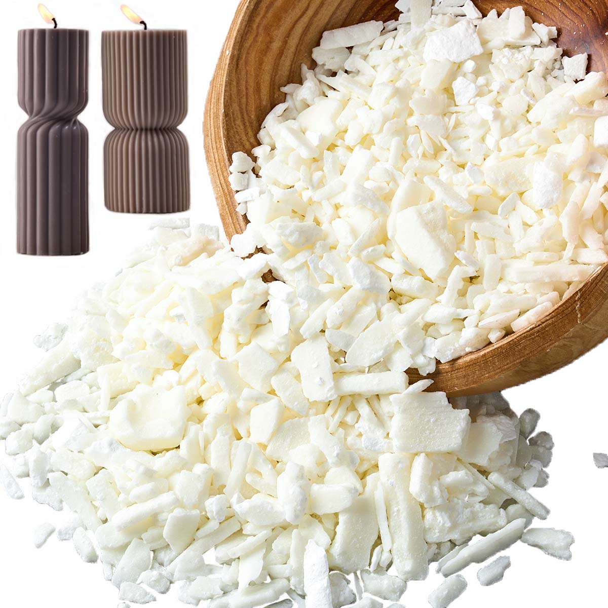 1 جنيه شمع الصويا الأبيض النقي - مراجعة Candle Making Kit وسعره
