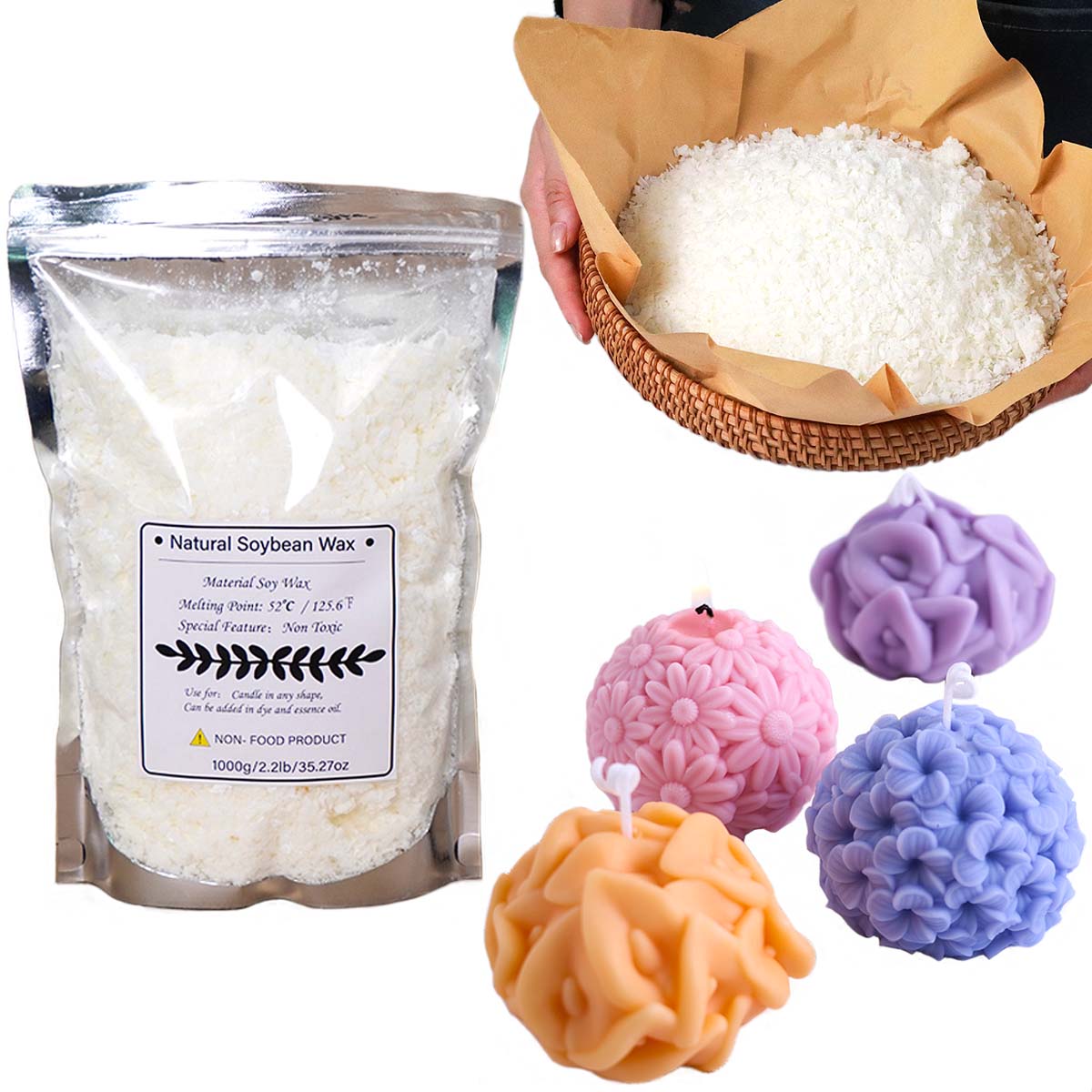 100/250/500/1000 جرام شمع الصو - مراجعة Candle Making Kit وسعره
