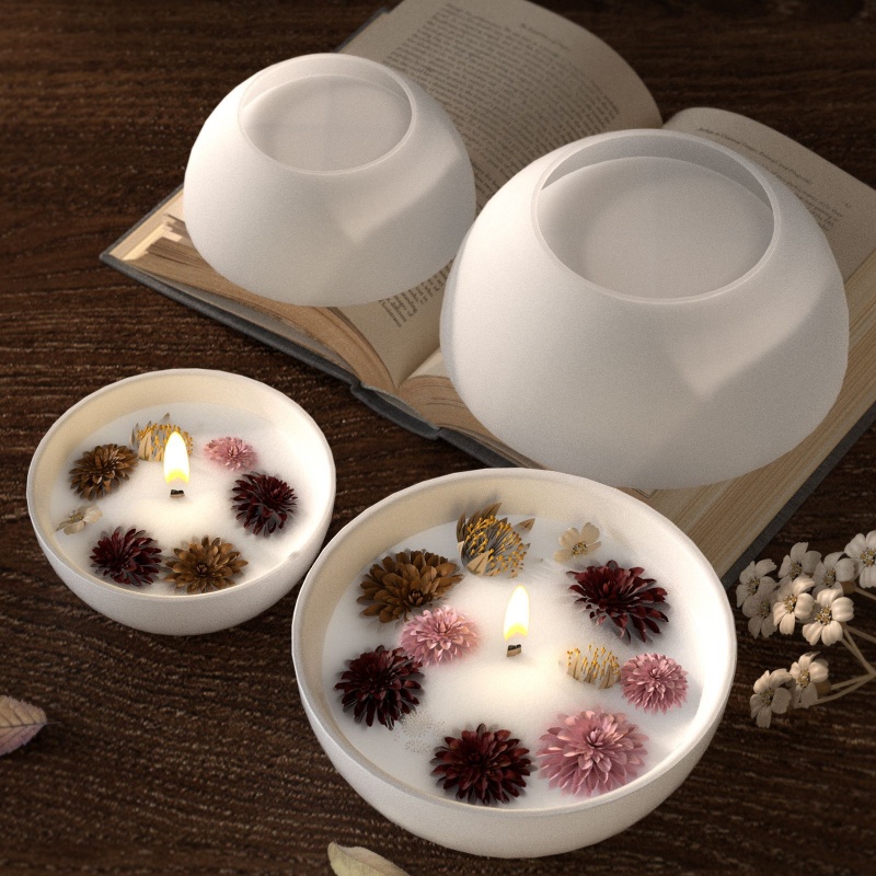 وعاء شمع مستدير قالب من السيلي - مراجعة Candle Containers وسعره