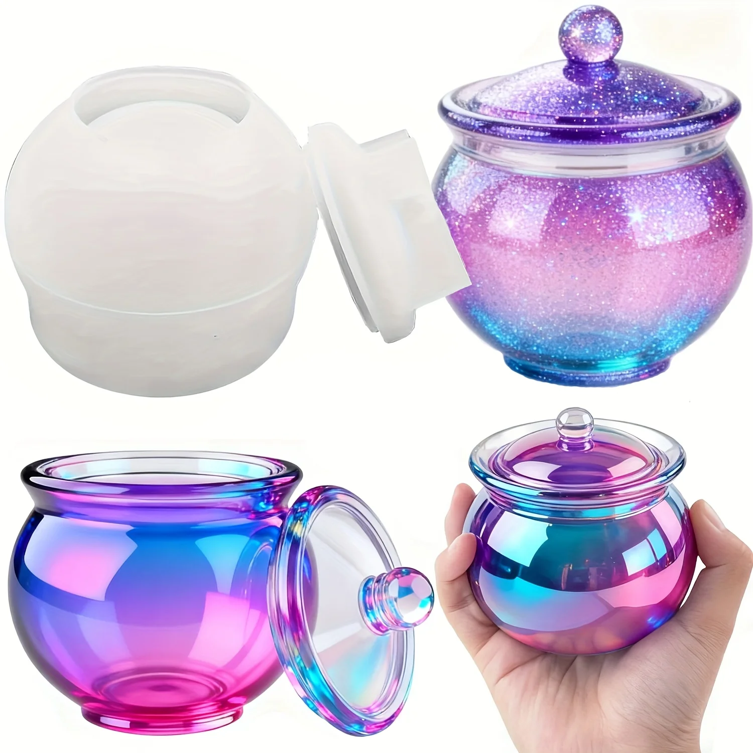 مجموعة واحدة من قوالب الراتنج  - مراجعة Candle Containers وسعره