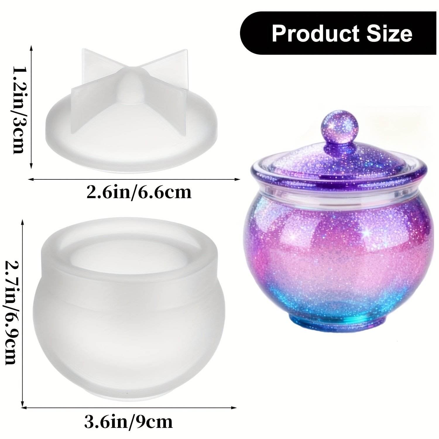 مجموعة واحدة من قوالب الراتنج  - مراجعة Candle Containers وسعره